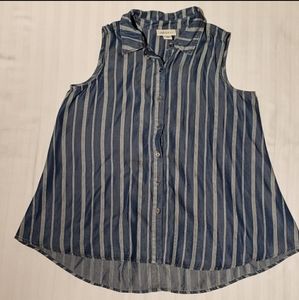 NWT**Style & Co Sleeveless Button-Down Top, Size MP